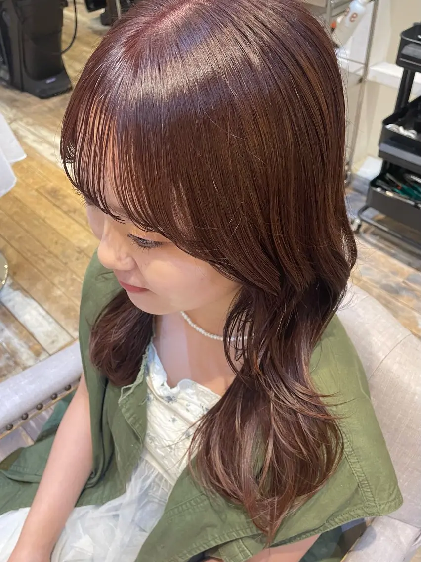 ロング カラー shiro.kobe 森彩華のヘアスタイル