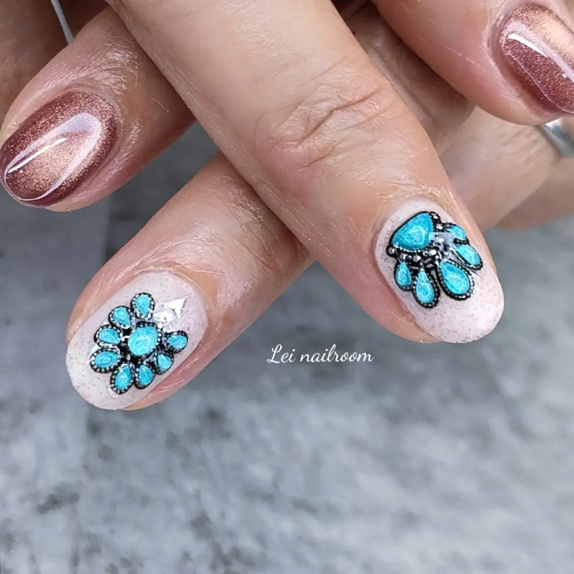 ネイル ブラウン lei🌼 nailroomのネイルデザイン