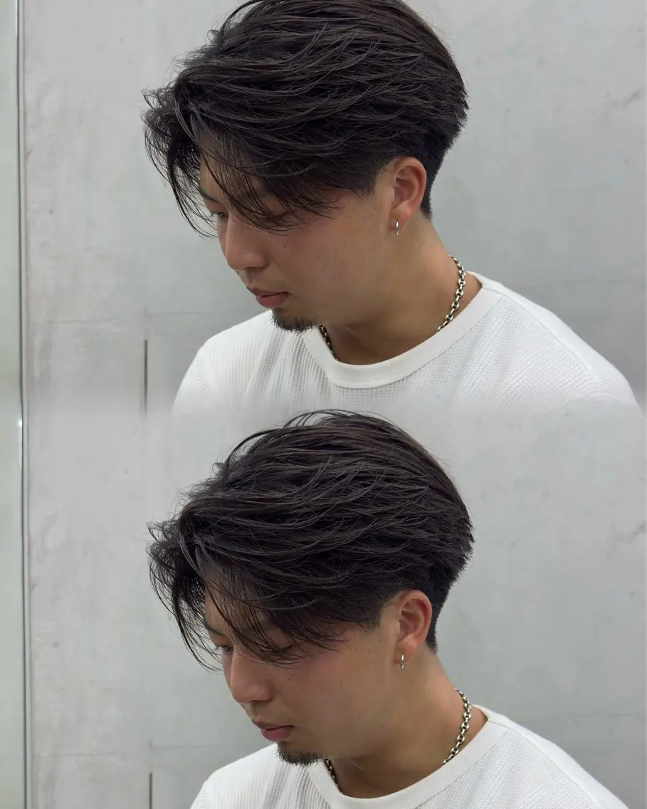 パーマ メンズ 田中 辰弥のヘアスタイル