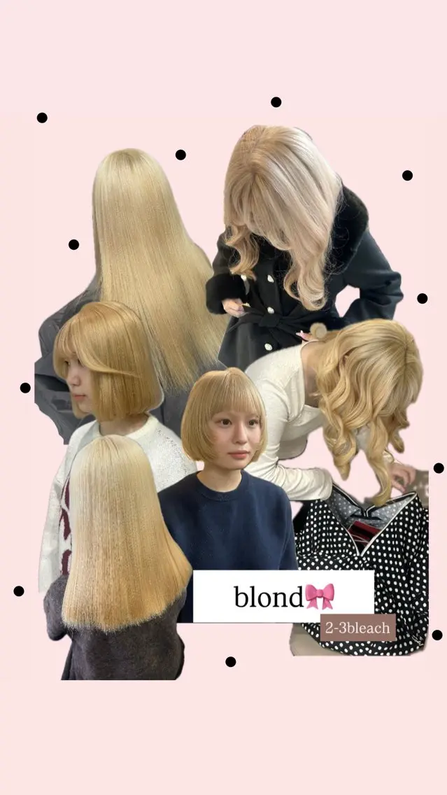 ロング カラー ブロンド ヘアカラー トリートメント moe🎀 透明感カラーのヘアスタイル
