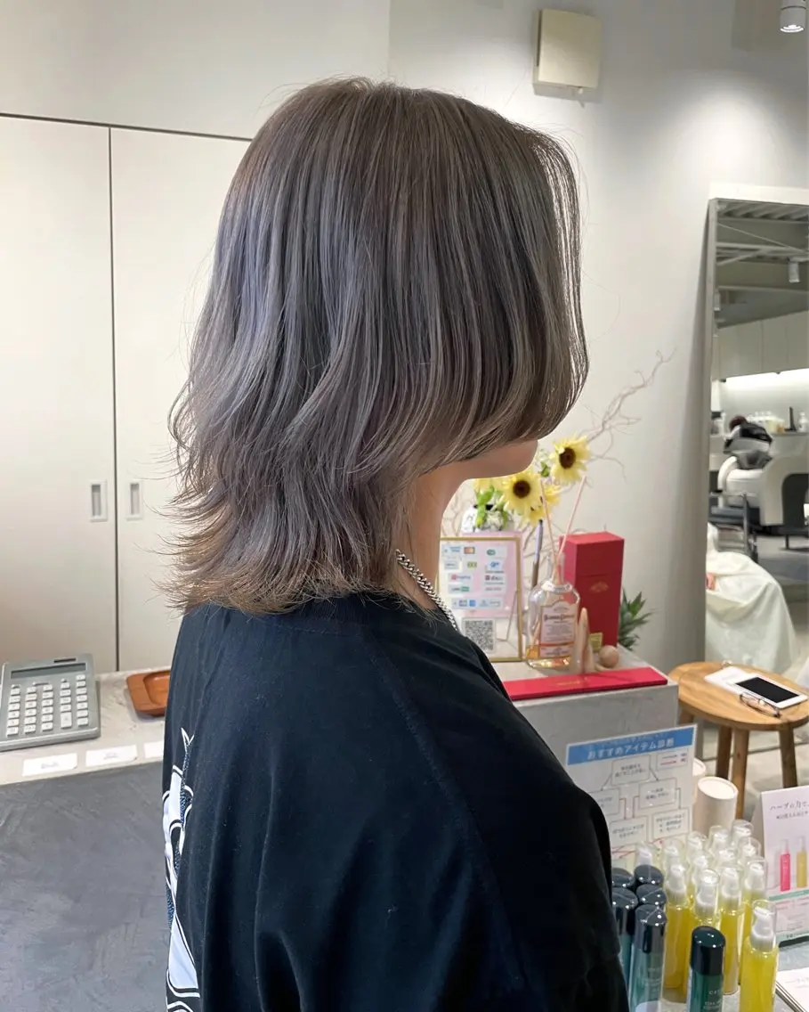 カラー メンズ ヘアカラー 林 千聖のヘアスタイル