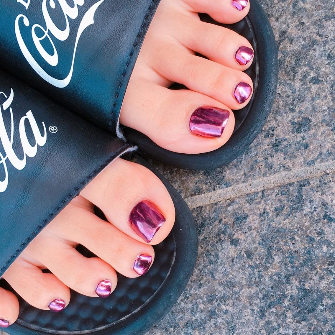 ネイル ミラーネイル フットネイル 推しネイル | 　aycnailのネイルデザイン