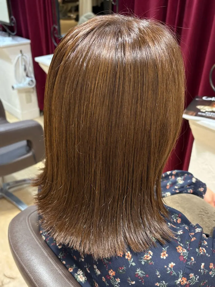 ミディアム ショートボブ ボブ ハイライト 髪質改善 似合わせカット 瀧澤 一真のヘアスタイル