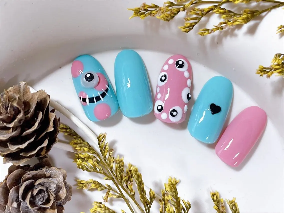 ネイル ジェルネイル ハロウィン オフィスネイル パラジェル ハンドネイル kiki nail &brow二子玉川のネイルデザイン