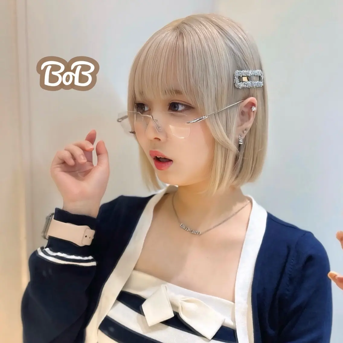 【🌈4月限定🌈】🤎カット➕ダブルカラー(ブリーチ有)➕髪質改善トリートメント🤎《✨ハイトーンでも艶髪に✨》の写真