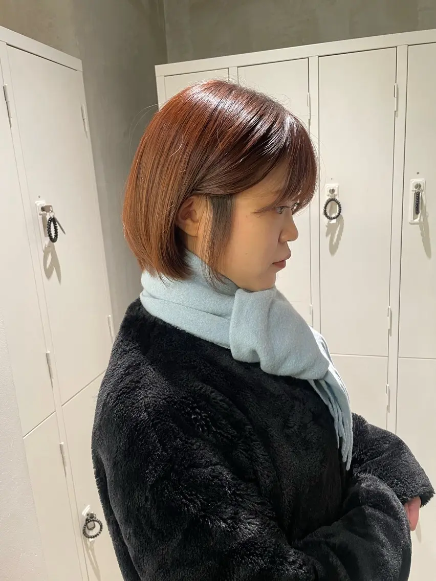 ショート hana🍑 ブリーチなしピンクのヘアスタイル