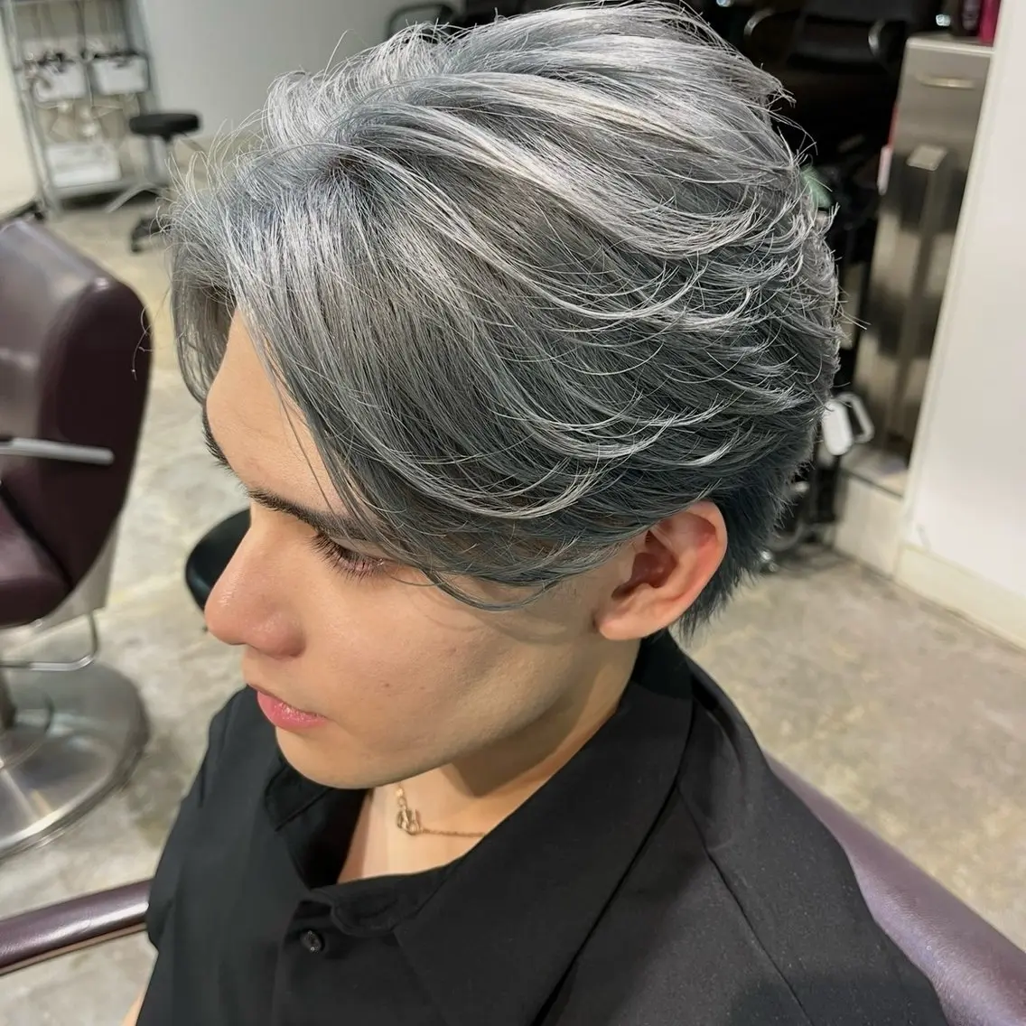 メンズ ヘアセット フェザーパーマ🌙 毛流れ yuzukiのヘアスタイル