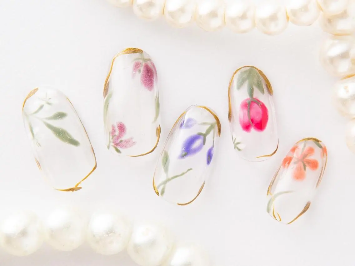 ネイル 桜ネイル 成人式 長さ出し フラッシュネイル フットネイル 💗🪽Tiary Nail🪽💗のネイルデザイン