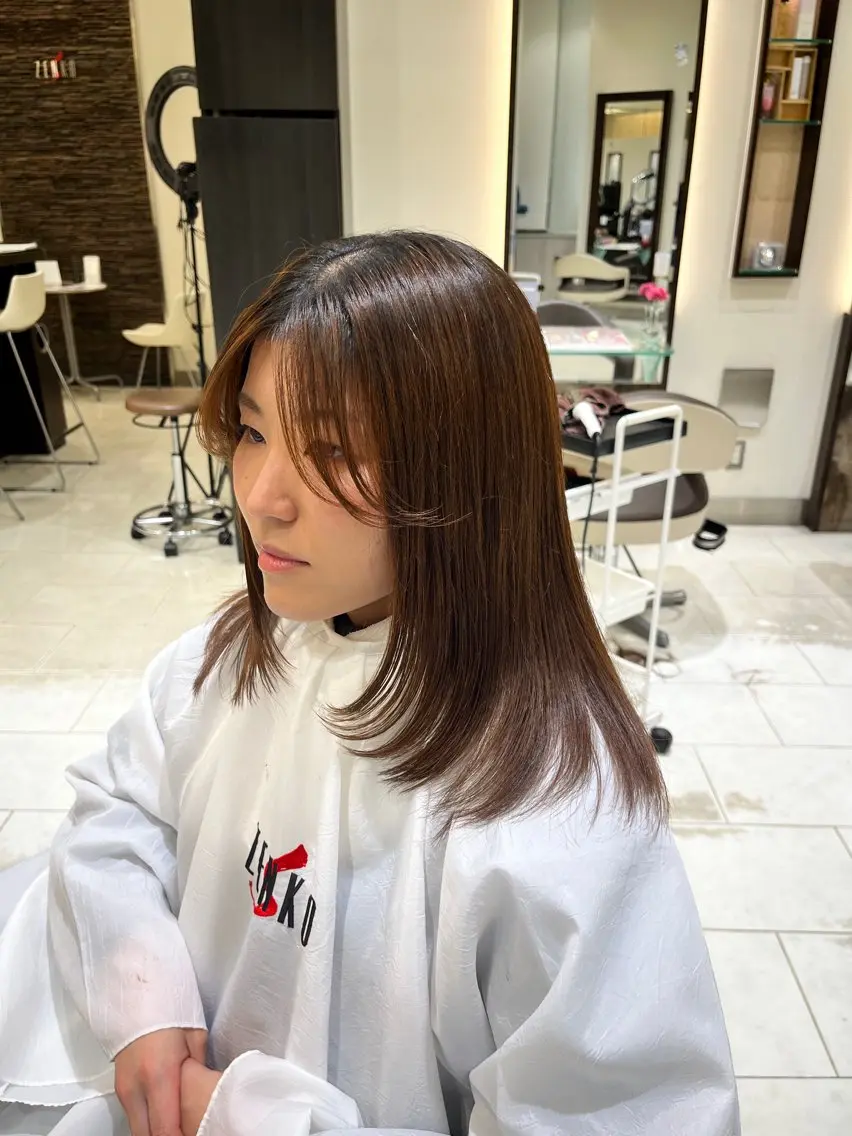 ミディアム レイヤーカット くぼたひより /モデル様募集中のヘアスタイル