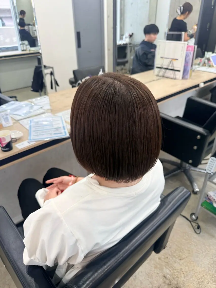 ショート ボブ トリートメント カット ヘアカラー トリートメント ʚNANAɞブリーチ カラー/透明感/赤羽のヘアスタイル