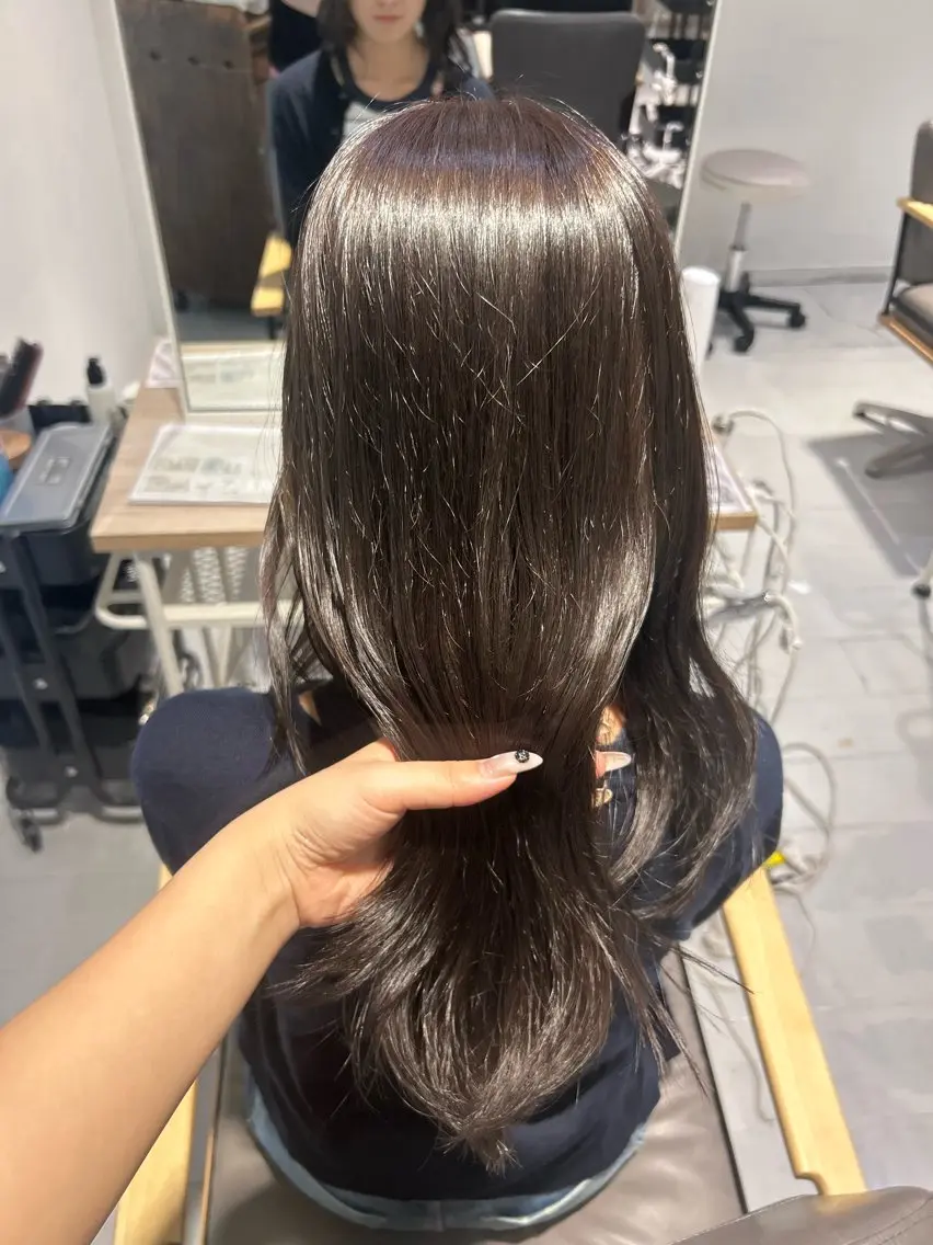 セミロング カット ヘアカラー トリートメント 韓国ヘア ‎⟡.·KANA🐥のヘアスタイル