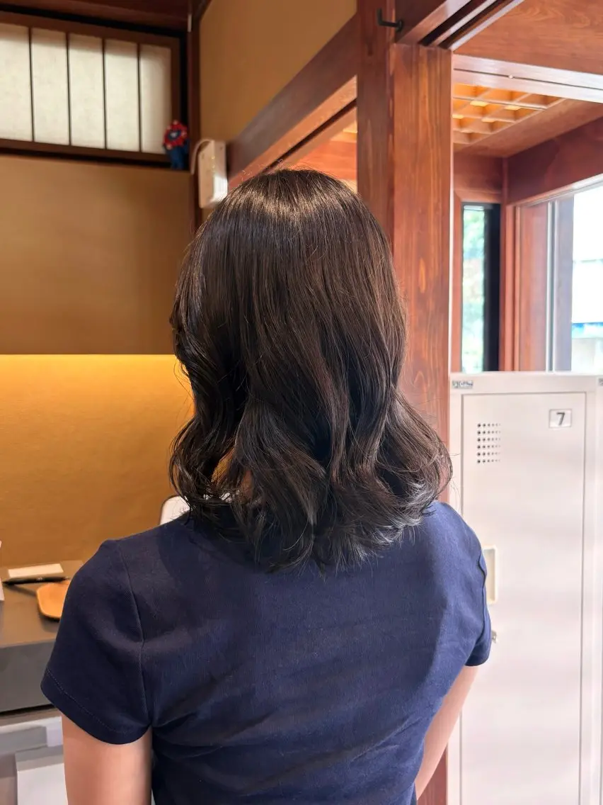 ミディアム カラー 透明感カラー ヘアカラー saho ⟡.·のヘアスタイル