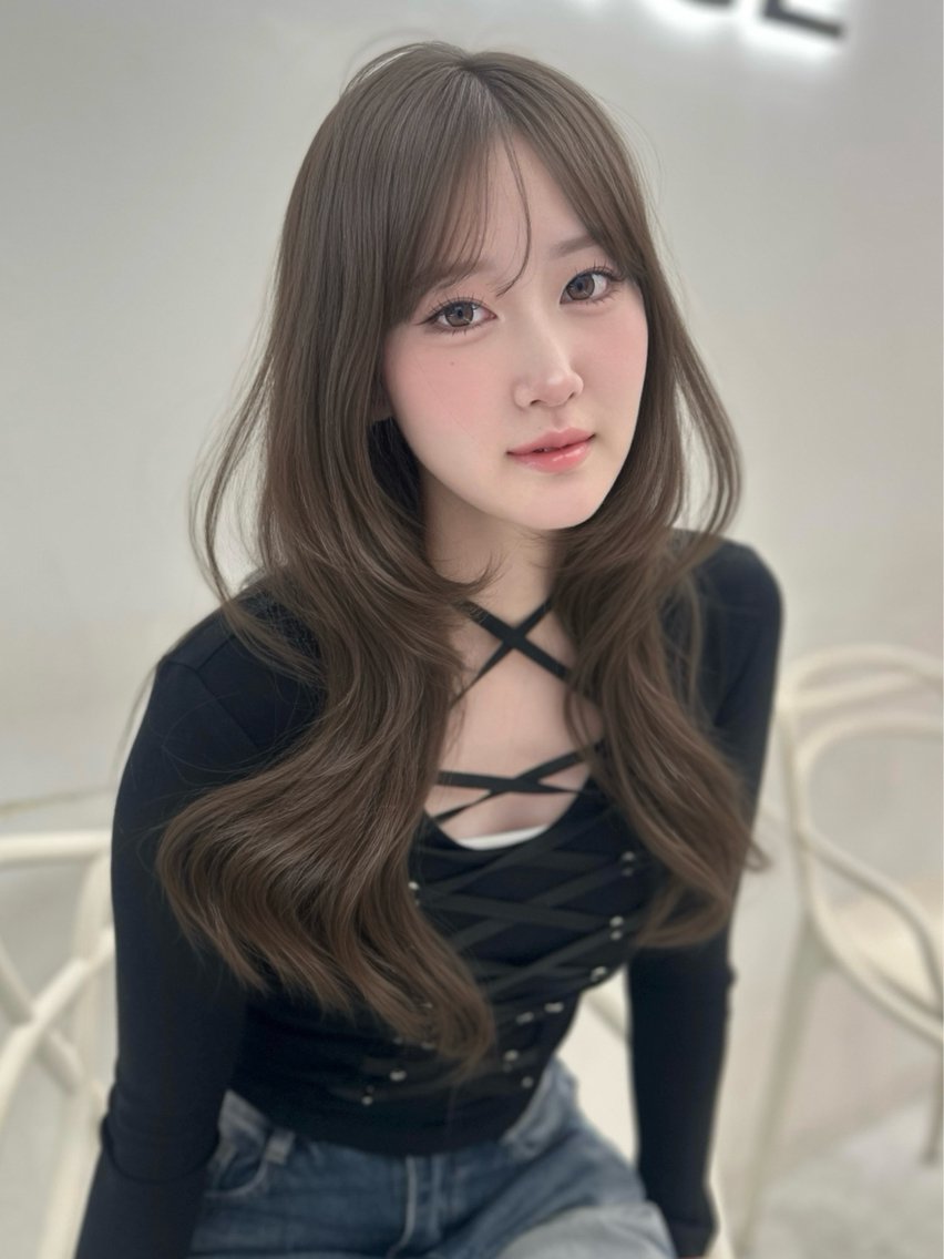 ロング カラー カット ヘアカラー ヘアセット 上品モテヘア🩶 karen🩶のヘアスタイル