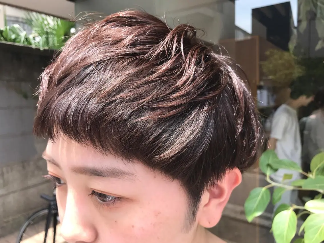 ショート パーマ ショートヘア 骨格診断🍃ショート /ショートボブ✨岡元のヘアスタイル