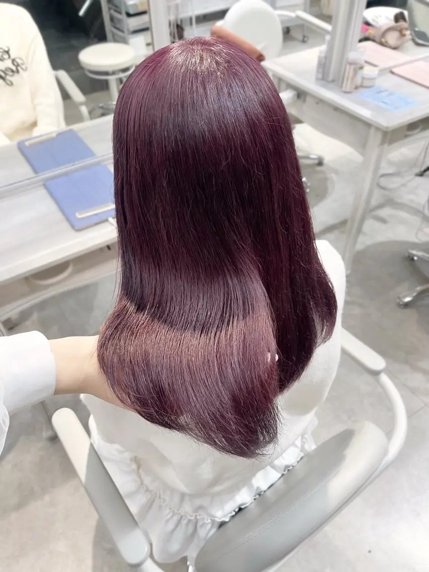 セミロング カラー ヘアカラー 🍓艶モテ暖色カラー 🎀mayu🍓のヘアスタイル