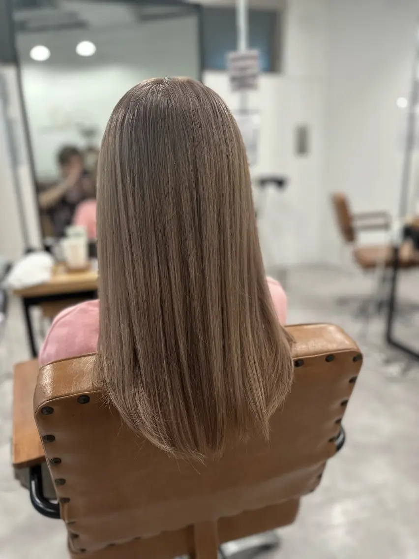 ロング カラー ベージュカラー ヘアカラー トリートメント 特殊カラー特化 ✂️SHIAN フジのヘアスタイル