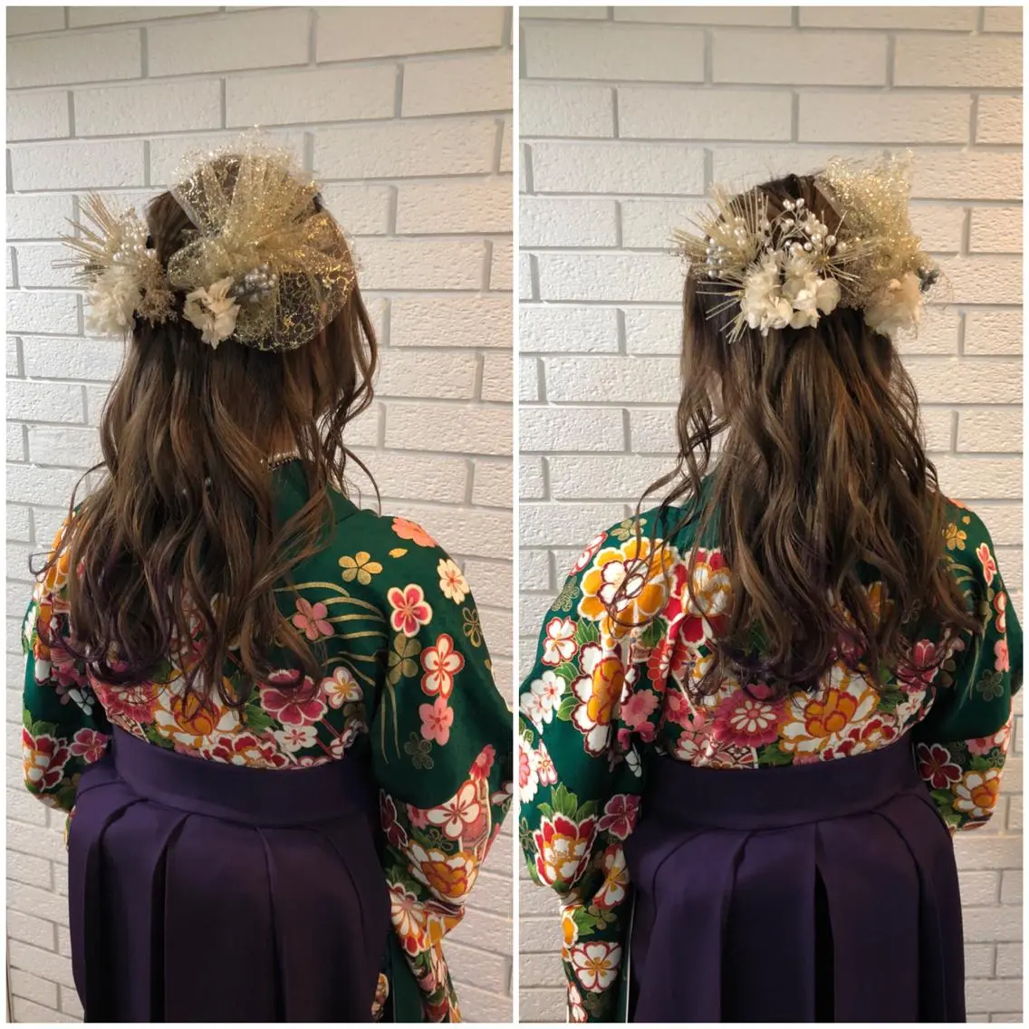 ロング ヘアセット 艶カラー🩵💛 NANAのヘアスタイル