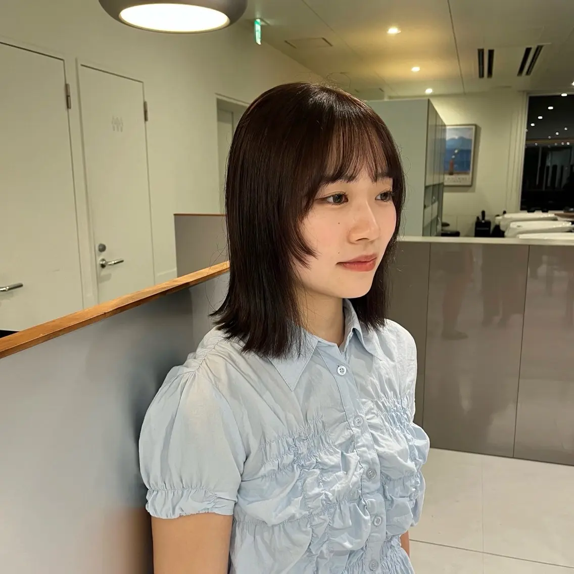 ミディアム カラー ベージュカラー ブリーチ 透明感カラー ダブルカラー カット ヘアカラー トリートメント 髪質改善カラー/ボブ 🌻Mutsumiのヘアスタイル