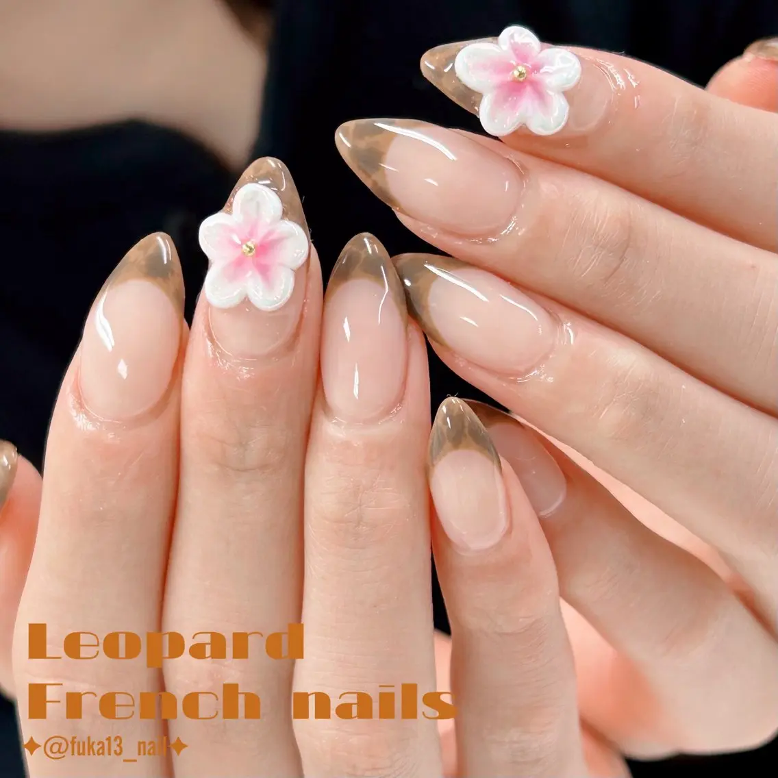 ネイル アニマル柄 フレンチネイル ハンドネイル Nail♡Fuka. /6月予約受付中のネイルデザイン