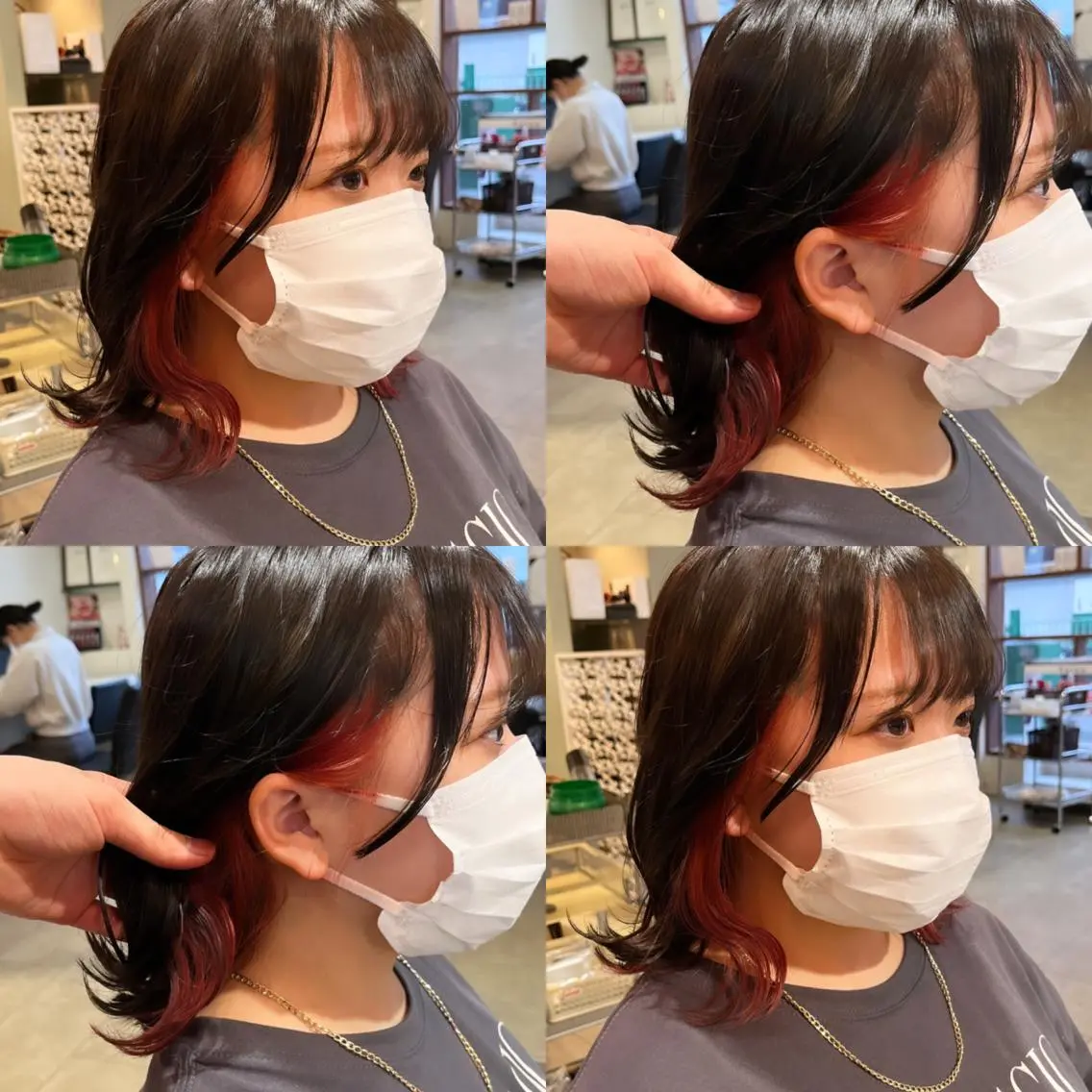 ミディアム カラー 髪質改善・縮毛矯正 特化・ユウシンのヘアスタイル