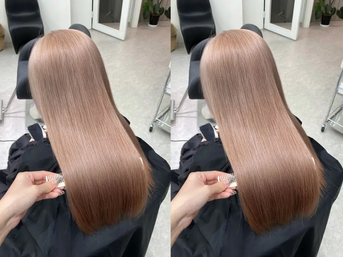 ロング ミサキ🎀ピンク🩷 ミルクティー🤎のヘアスタイル