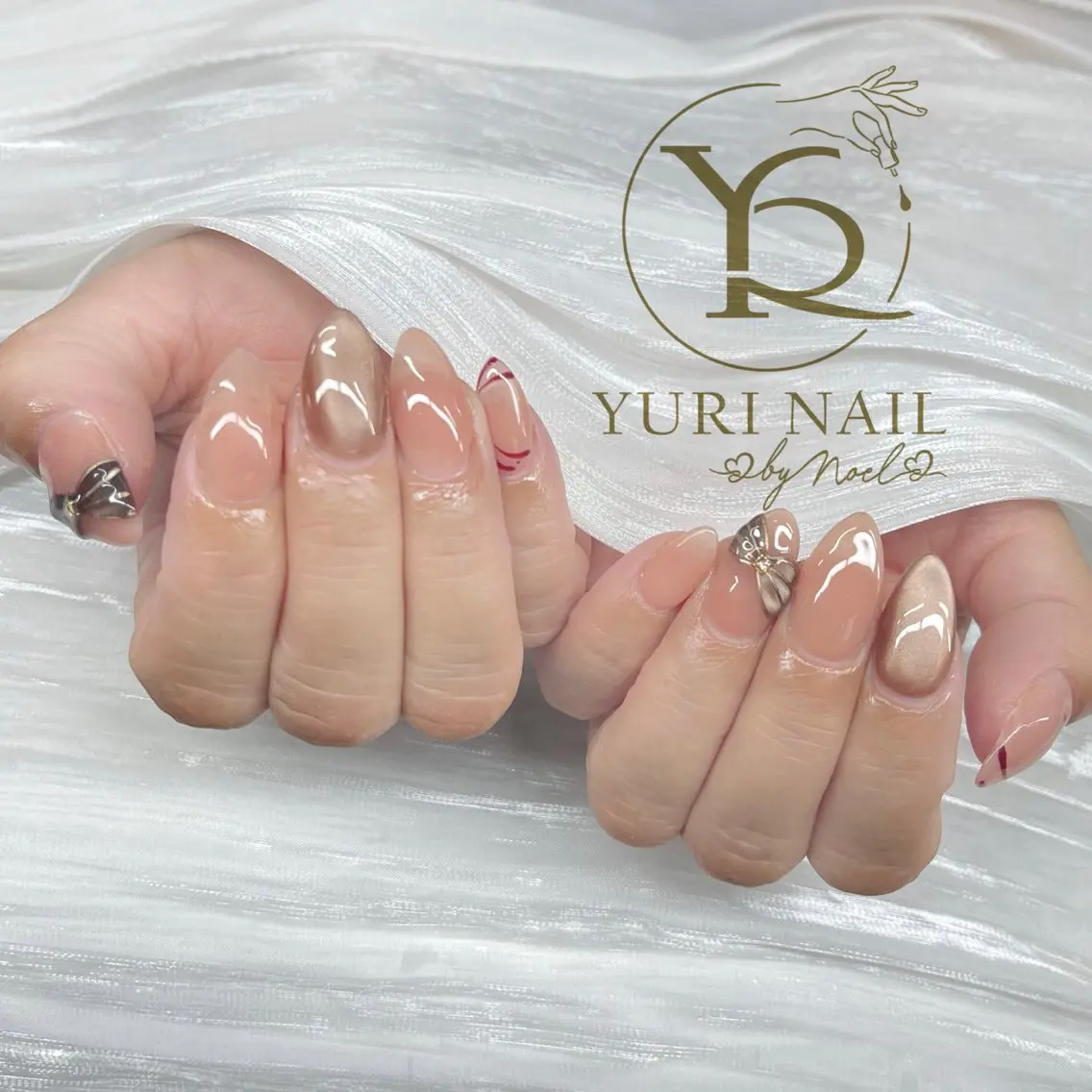 ネイル チークネイル フットネイル フレンチネイル グラデーション キラキラネイル ハンドネイル フットネイル ハンドケア YURI Nail Funabashiのネイルデザイン