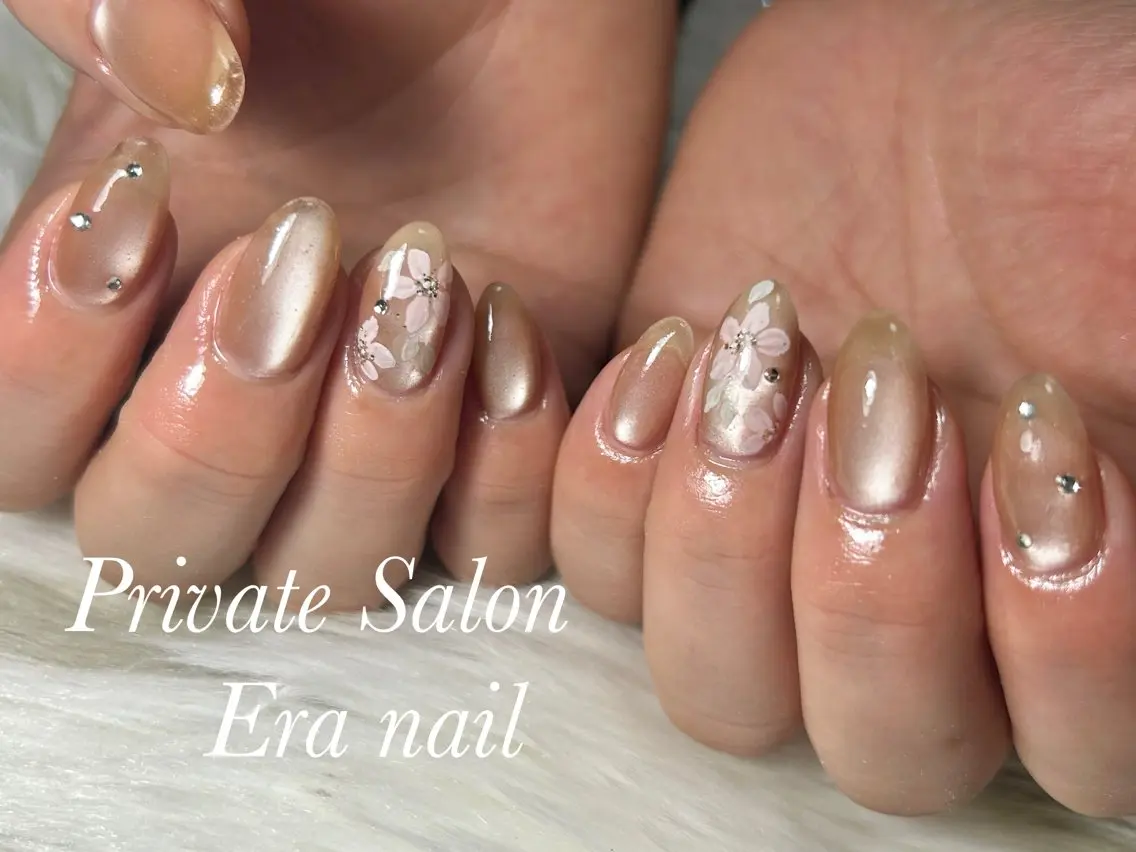 ネイル フラワーネイル マグネットネイル ハンドネイル Era nailのネイルデザイン