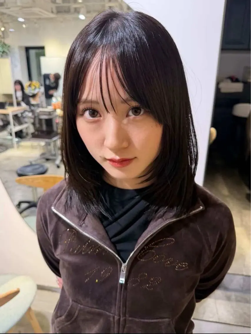 ミディアム ショートボブレイヤー 湯澤哲成のヘアスタイル
