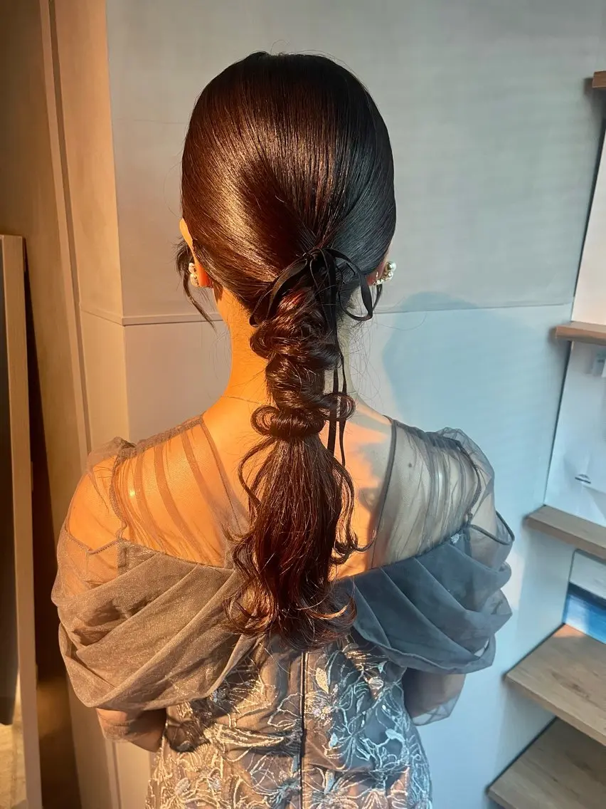 ヘアアレンジ ヘアセット 透明感カラー💎 アレンジ🩰Rimiのヘアスタイル