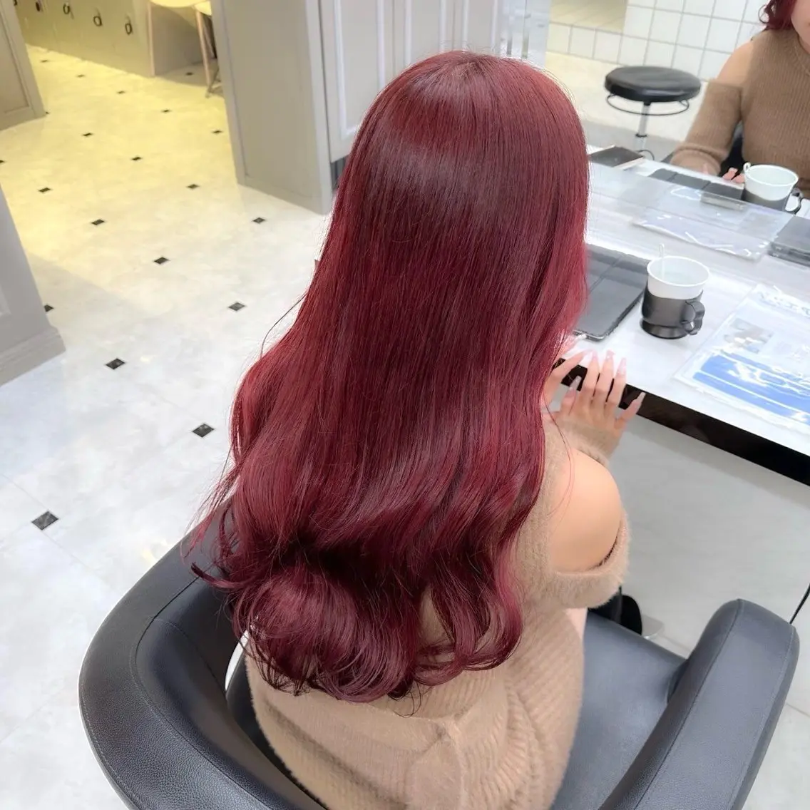 ロング カラー トレンド韓国暖色 ♡momo♡のヘアスタイル