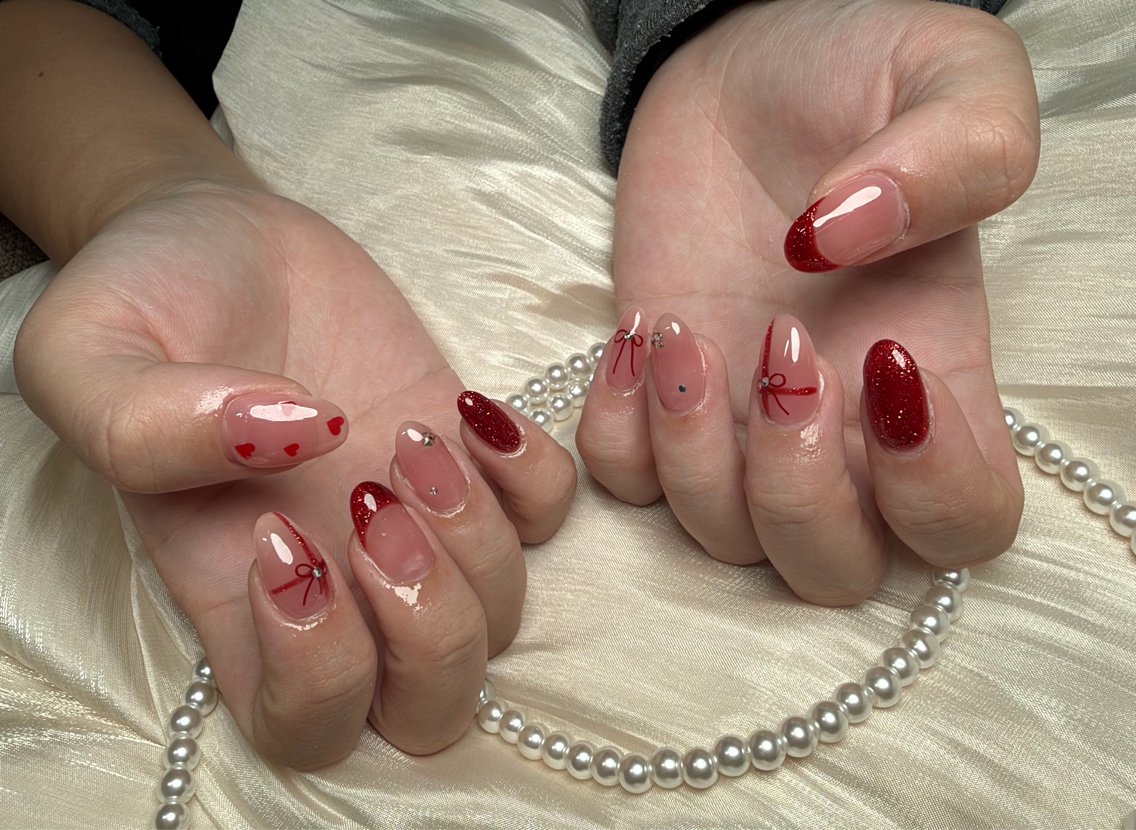 ネイル オーロラネイル べっ甲ネイル チークネイル 成人式 長さ出し ハンドネイル ハンドケア For you. Nail Salonのネイルデザイン