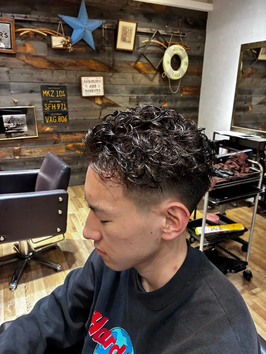 パーマ メンズ メンズパーマ 長澤 太陽のヘアスタイル