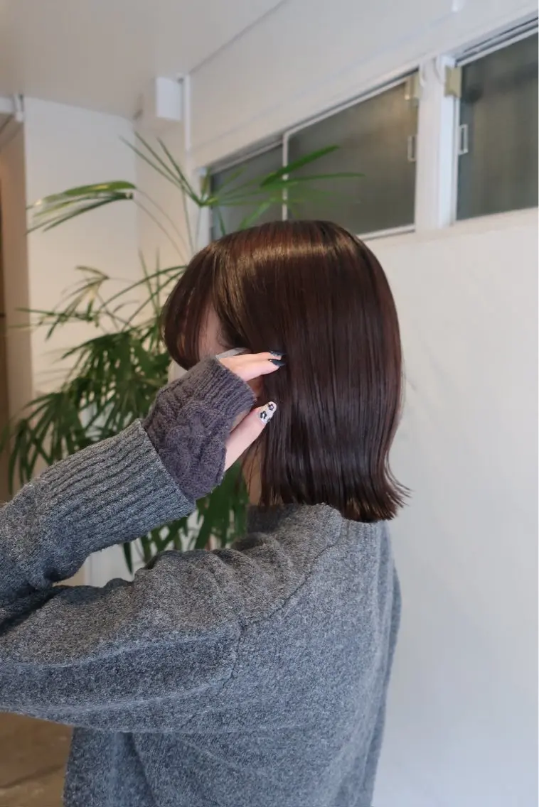 ミディアム ボブ 京都烏丸- イノウエ ツムギのヘアスタイル