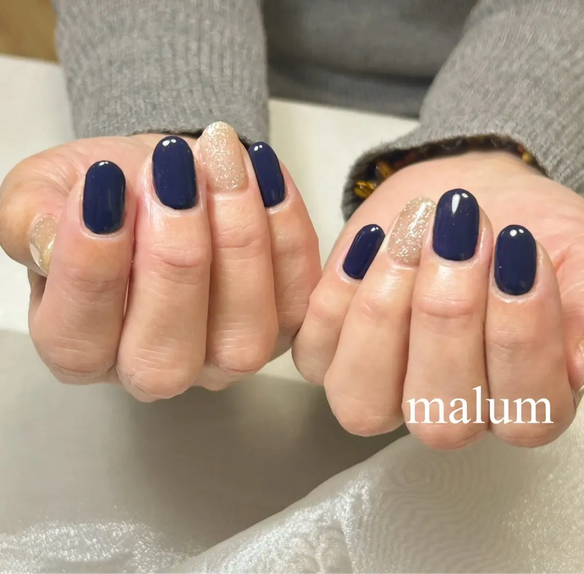ネイル フラッシュネイル ワンカラーネイル ハンドネイル malum nailのネイルデザイン