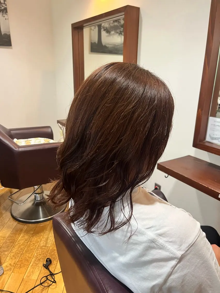 ミディアム カラー 大瀬 敬子🌿のヘアスタイル
