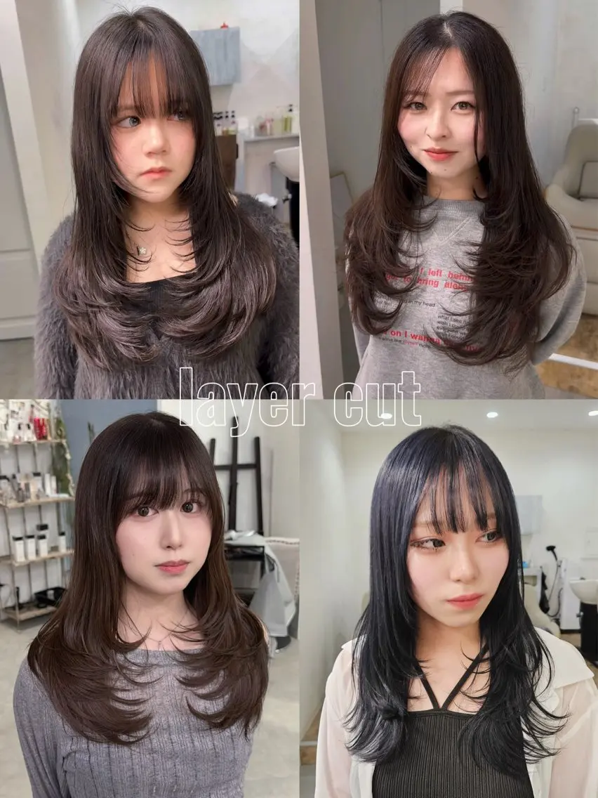 ロング 顔周りカット レイヤーカット ✨竹下遼也 縮毛矯正/レイヤー✨のヘアスタイル