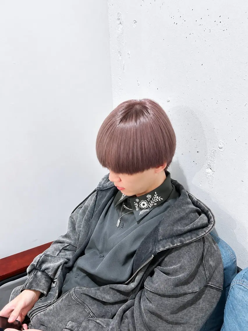 カラー メンズ メンズブリーチ ブリーチ oasis ふうまのヘアスタイル
