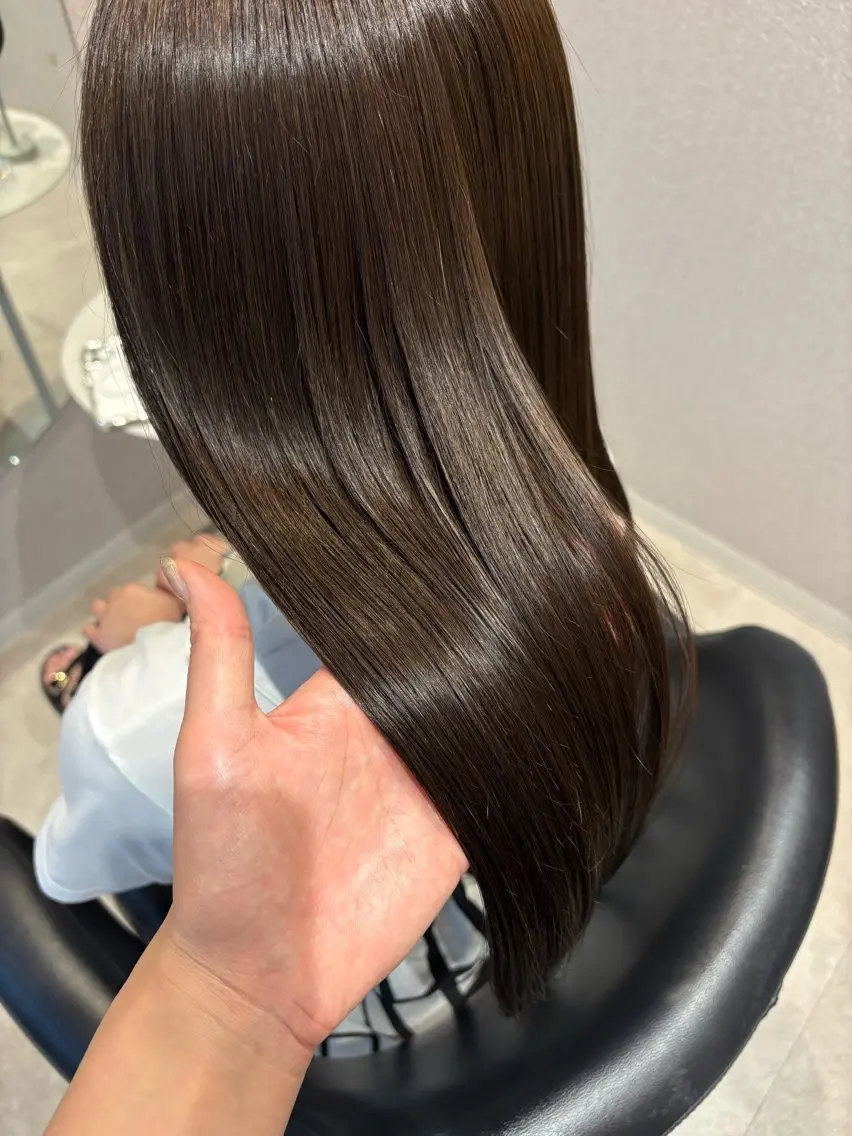 ロング カラー ミント 髪質改善 トリートメント ヘアカラー トリートメント 女性リピ90%🍨 🩷佐藤みずきのヘアスタイル