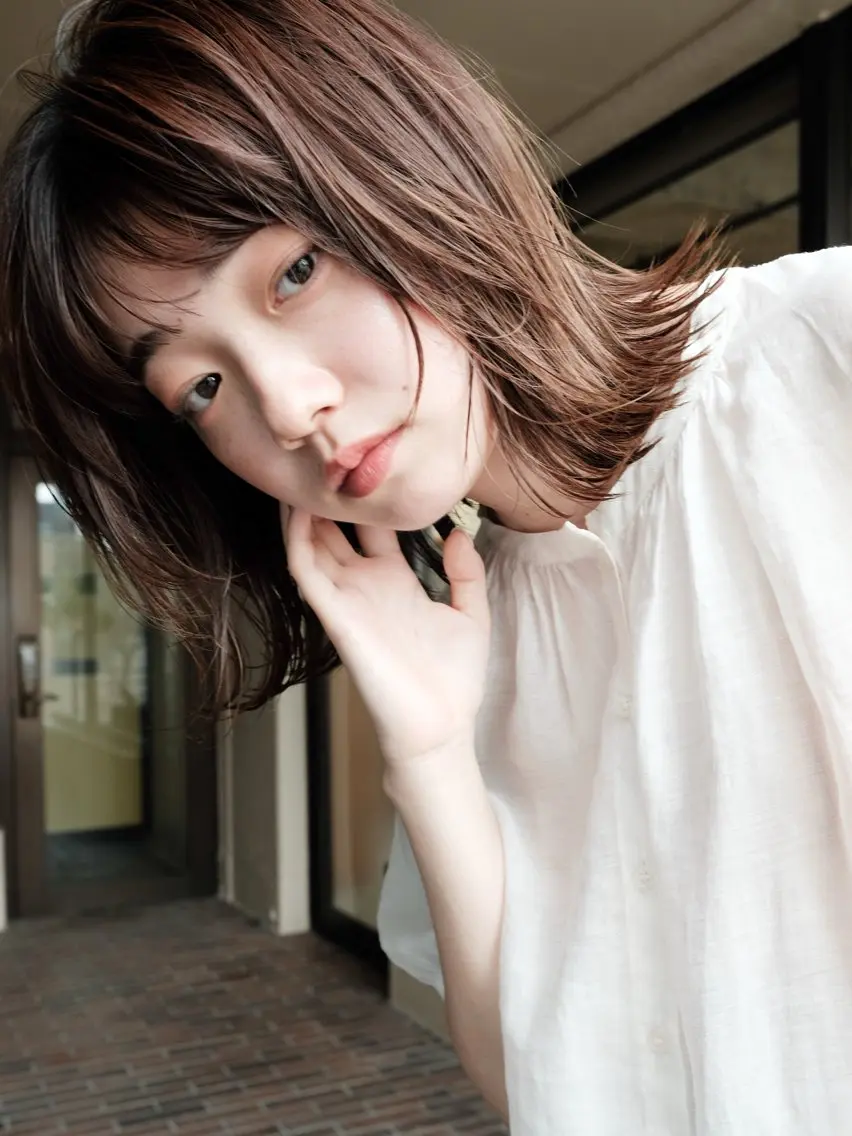 ミディアム ボブ kaito /都立大学herのヘアスタイル