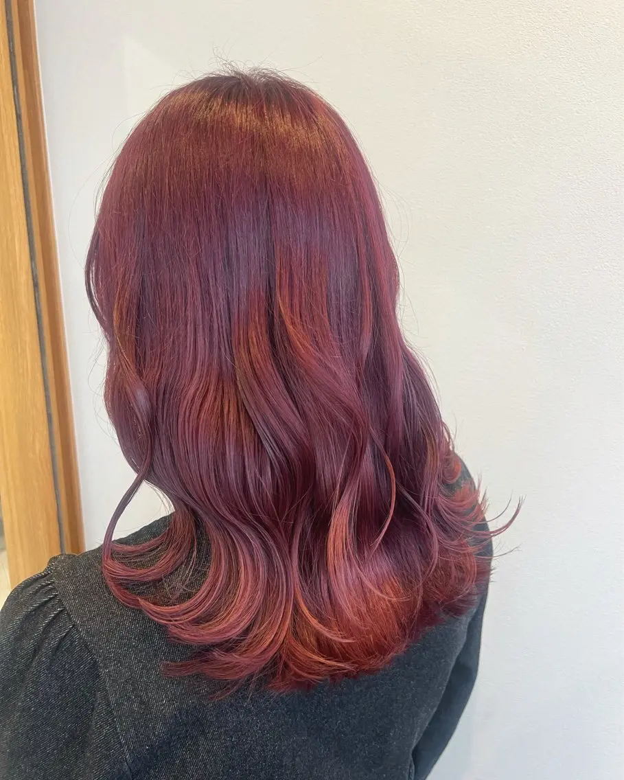 ミディアム カラー パーマ ヘアアレンジ メンズ ヘアカラー トリートメント 透明感カラー/ 新潟万代/池野里衣のヘアスタイル