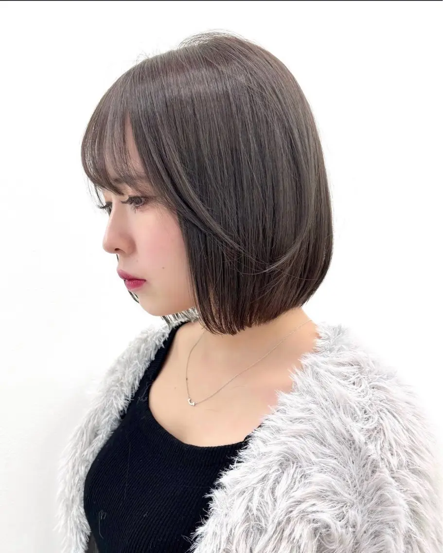 ショート カラー ヘアアレンジ 縮毛矯正🤍 盛れるボブ/ひかりのヘアスタイル