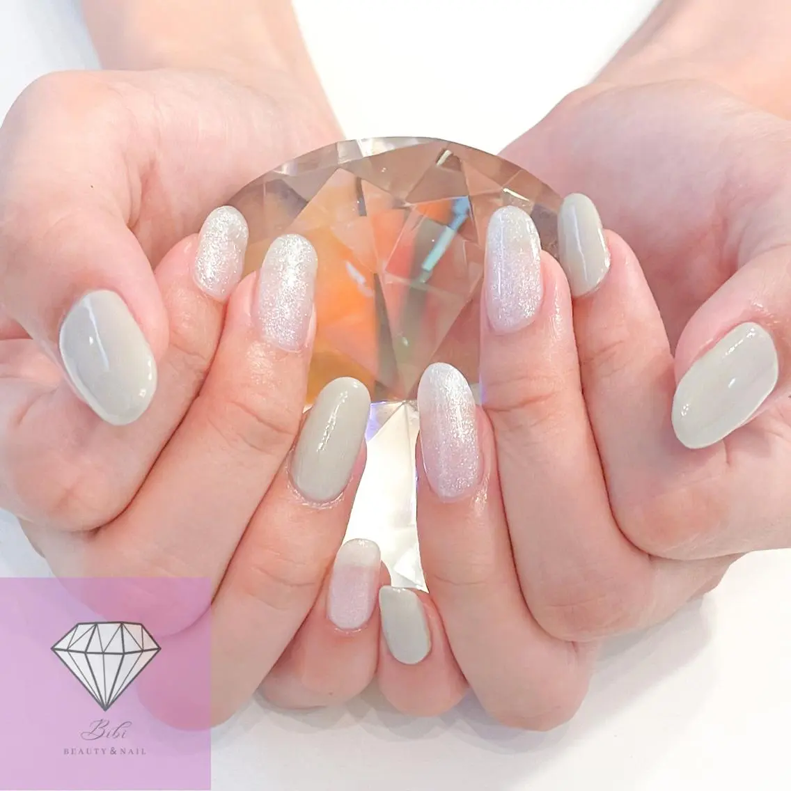 ネイル ラメ(グリッター) ワンカラーネイル ハンドネイル ネイルサロン💎 Bibiのネイルデザイン
