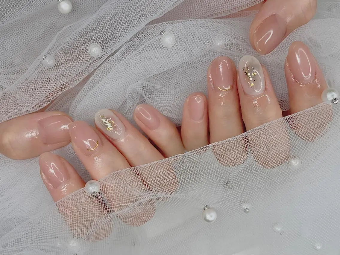 ネイル ハンドネイル I-nailロング /ワンホン/キラキラのネイルデザイン