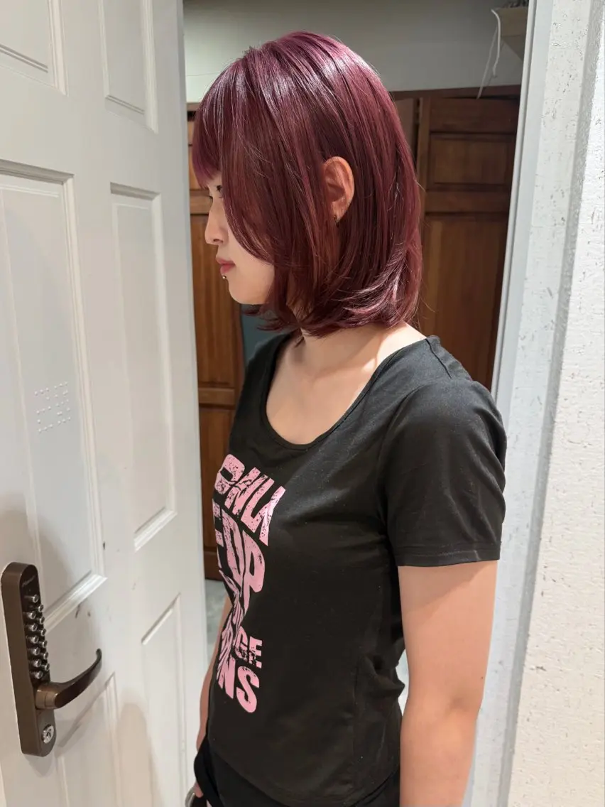 ミディアム カラー 似合わせカット カット ヘアカラー トリートメント mai / linoah˚✧のヘアスタイル