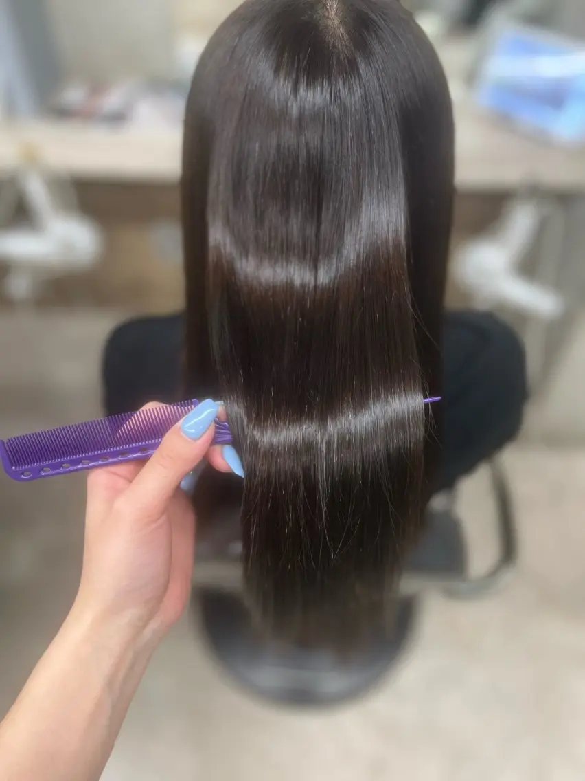 ロング 縮毛矯正 トリートメント 多系統似合わせ/ tsuburaのヘアスタイル