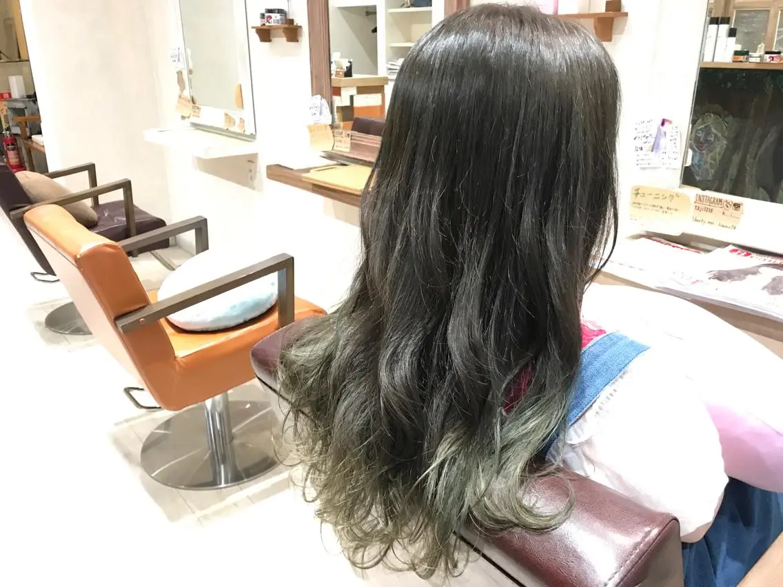 ロング カラー グラデーションカラー イルミナカラー メンズ指名多数!! 田島史也のヘアスタイル