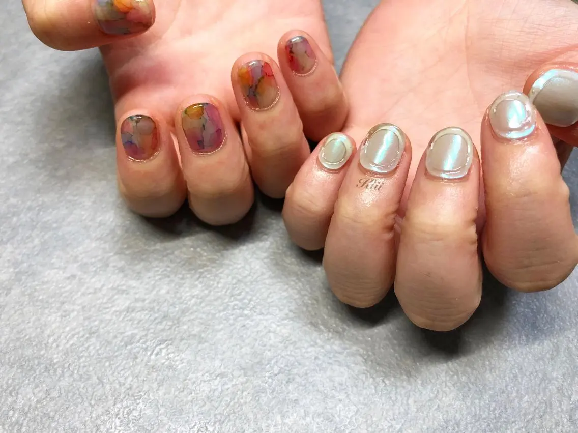 ネイル ハンドネイル フットネイル kiii.__ ✴︎*のネイルデザイン