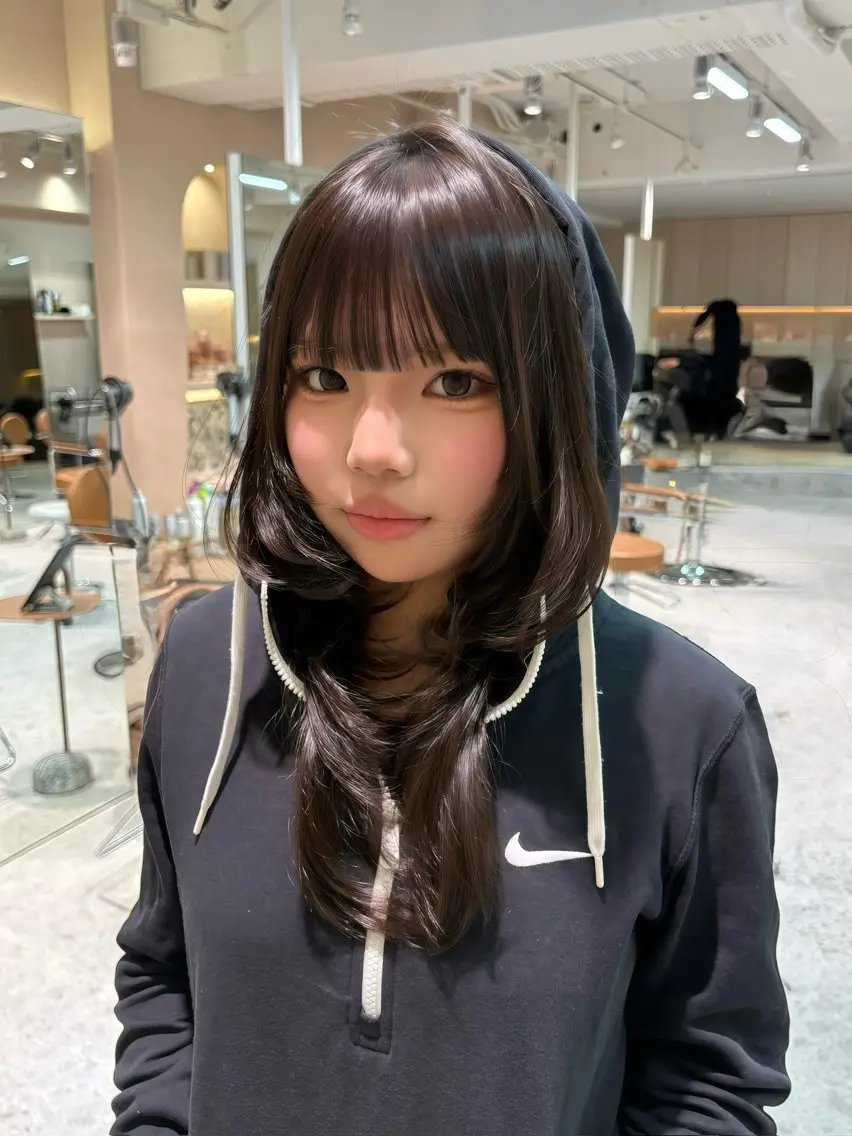 ロング カラー カット ヘアカラー トリートメント ヘッドスパ ヘアセット 似合わせボブ✨️ RIEのヘアスタイル