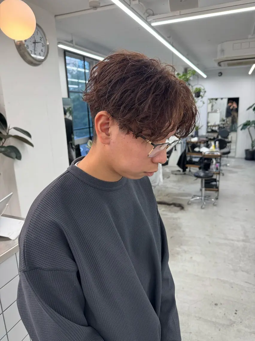 メンズ カット パーマ 矢場町/暖色 /chinatsuのヘアスタイル