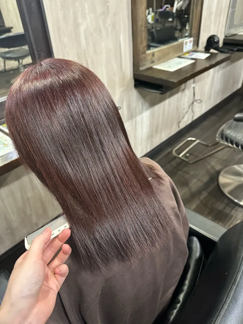 カラー ブラウンカラー ピンクカラー レイヤー🌟 縮毛矯正🩷はるなのヘアスタイル